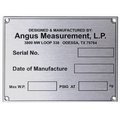 Etched Stainless Steel Commercial Name Plates - Up to 9 Square Inches